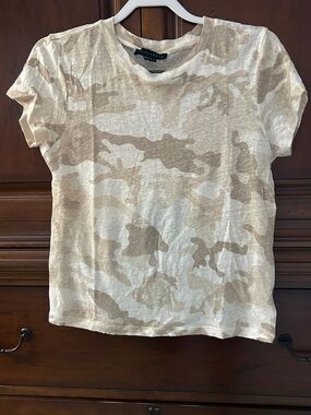 Sanctuary Beige Camo Short Sleeve Tee